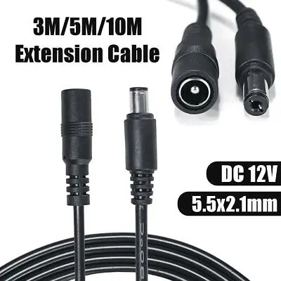 £6.95 • Buy DC Power EXTENSION CABLE CORD LEAD FOR 5 9 12V POWER SUPPLY ADAPTER 5.5X2.1 PLUG