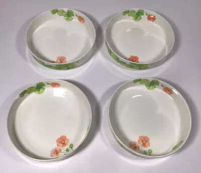 Set Of 4 Mikasa Waterlilies Peach Cereal/Soup/Salad  Bowls • $44.99