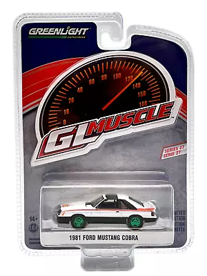 Green Machine 13320-D Muscle 1981 Ford Fox Body Mustang Cobra Greenlight CHASE • $14.95