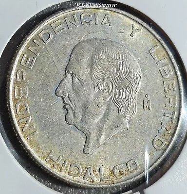 1955 -5 Pesos Mexico Coin -silver 0.720 -hidalgo -independence Eagle Snake -nice • $19.99