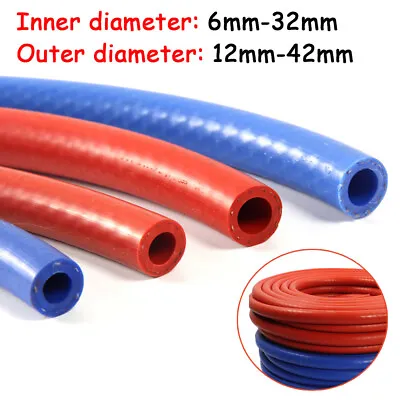 Silicone Vacuum Hose Tubing Reinforced Braided Tube Water Air Tube ID 6mm-32mm • $252.05