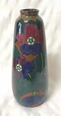 Art Deco TUSCAN DECORO POTTERY Flower Vase  20 Cm High • $80