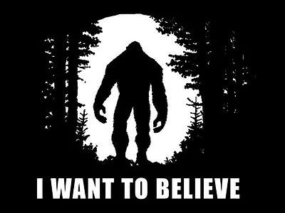 Brand New BIGFOOT I WANT TO BELIEVE TSHIRT Cryptozoology UFO SM-5XL • $12