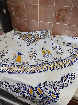 £10 • Buy Table Cloth. Dutch Scene. Cotton 66 Square. French Cotton