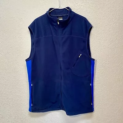 Nike Sphere Thermal Vest Men’s XXL Fleece Full Zip Sleeveless Jacket Blue Sports • $29.95