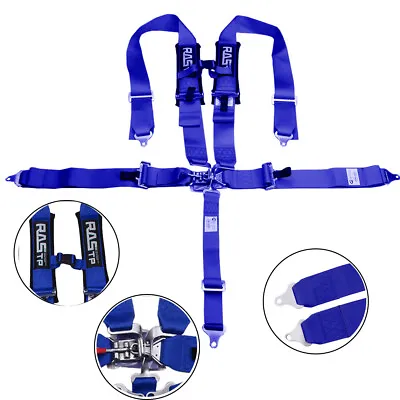 3  Universal Blue 5 Point Camlock Quick Release Racing Car Belt Harness • $72.19
