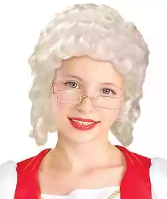 Historical Wig Colonial Girl Martha Washington Halloween Child Costume Accessory • $14.77