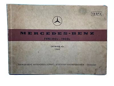 Vintage Original Mercedes-Benz Type 190c - 190Dc Catalog C 1964 • $45