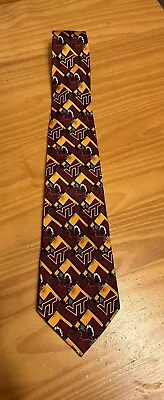 NCAA VA Tech Hokies Men’s Neck Tie Collegiate Larson 100% Silk • $12.99