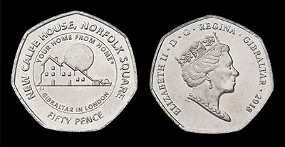 Gibraltar 2018  50p Calpe House Coin UNC • £3.95