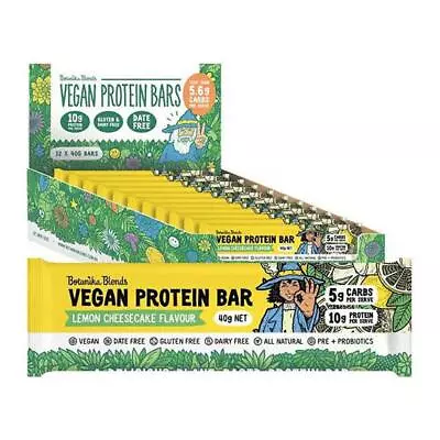 BOTANIKA BLENDS Vegan Protein Bars Lemon Cheesecake 40g 12PK • $53.99