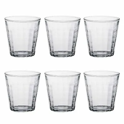 £8.25 • Buy Duralex Prisme Glass Juice Water Tumblers Glasses Set Clear 220ml X6 / 22cl