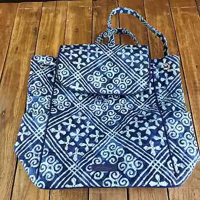 Vera Bradley Drawstring Backpack Purse Book Bag Travel • $49.99