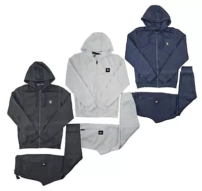 Mens Urban Designer Fleece Lined Streetwear Style Hooded Time Is Money Tracksuit • £49.99