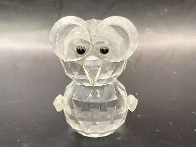 Vintage Cut Glass Owl Crystal Prism Figurine With A Cheeky Look • $16