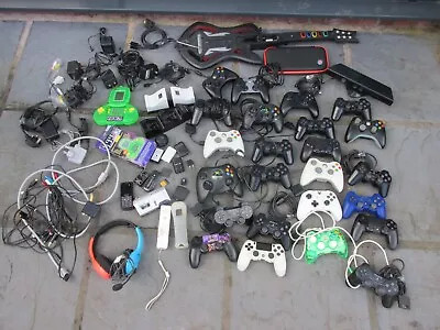 Large VIDEO GAMES CONSOLE CONTROLLER CABLE BUNDLE PS2 PS4 WII XBOX ONE 360 Etc • £40