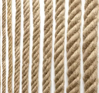 £259.99 • Buy 100% Natural Jute Hessian Twisted Rope Strand Cord Braided Decking Boat Garden