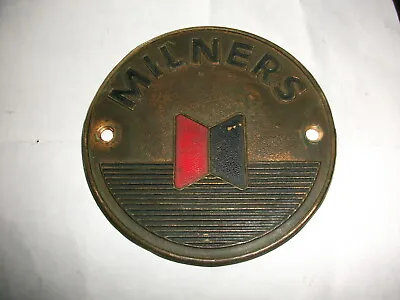 Milner Safe Badge / Plaque Old Decorative Collectable Locksmith Safe Engineer • £17