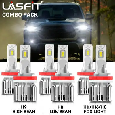 LASFIT H11 H8 H9 Combo LED Headlight+Fog Light For Toyota Tacoma 6000K 2016-2021 • $109.99