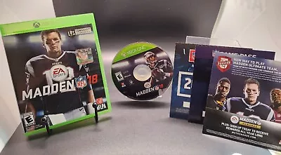 Madden NFL 18 (Xbox One) Tested With All 3 Inserts Tom Brady Cover • $1.89