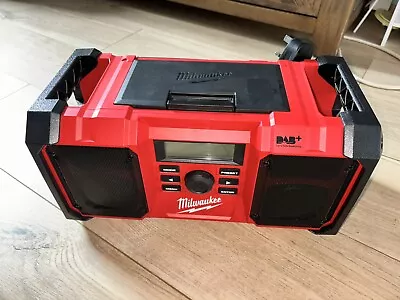 MAINS POWER ONLY Milwaukee M18 18v DAB+/FM Cordless Radio WORKING Condition • £10