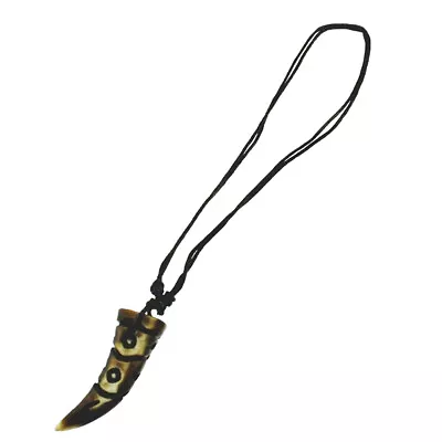 Zac's Alter Ego® Imitation Engraved Tusk/ Horn Of Plenty On Double Cord Necklace • £4.69