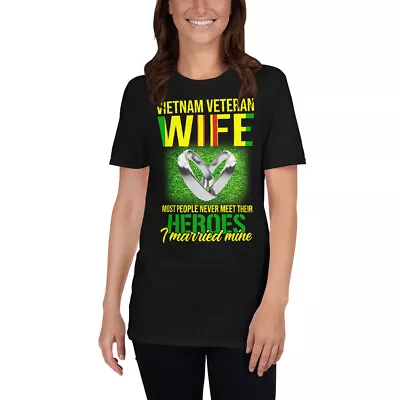 Vietnam Veteran Wife I Married Mine Cute Wedding Rings Couple Shirt • $15.95