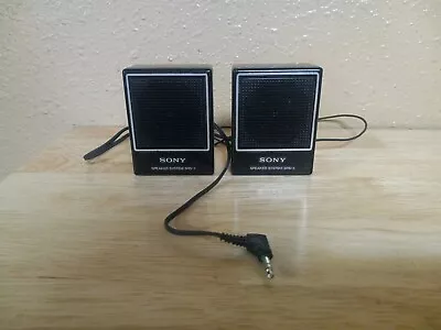 Sony SRS-3 Portable Mini Stereo Speaker System 3.5 MM Jack Vintage Tested/Works • $11