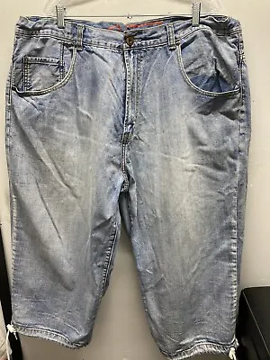 Mens Size 44 Hip Hop Denim Capri With Drawstring REQUEST 22 Inch Inseam EUC • $10