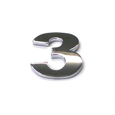 £1.49 • Buy 3D Chrome Self Adhesive Letters Digits Numbers Signs Emblem Badge Decal Stickers