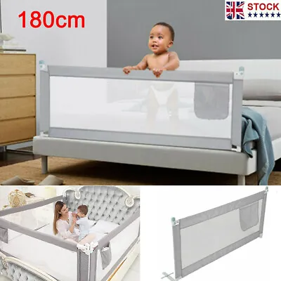 180cm Bed Safety Guards Folding Child Toddler Bed Rail Safety Protection 1pcs UK • £17.09