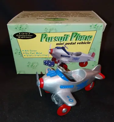 Xonex Pursuit Plane Mini Pedal Vehicle Die Cast Metal 1997 NIB FREE Shipping • $17.95