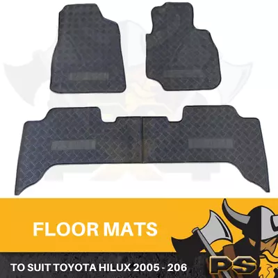 Premium Quality Rubber Floor Mats To Suit Toyota Hilux 2005-2015 4 Piece • $89