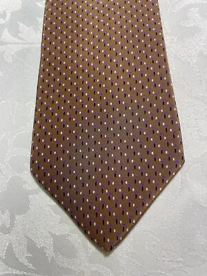 Vintage VITALIANO PANCALDI Tie~ Italy~ 100% Silk~ Tan~ 3.25 ~ FREE SHIPPING!     • $29.90