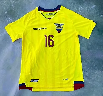 Marathon Equador National Soccer Team THE PANTER #7 #16 Men's Jersey Sz S. • $37.05