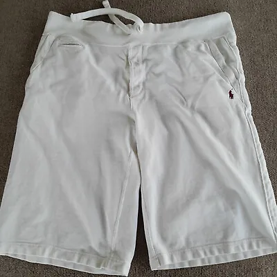 Vintage Polo Ralph Lauren Terry Drawstring Shorts Pony Pull On Casual Boating • $36.93