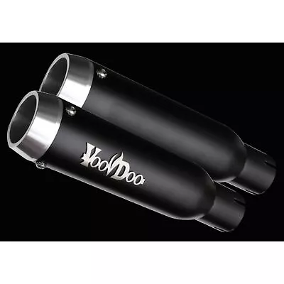 Voodoo Dual Mini Meg Shorty Mufflers - Black VMMEBUSAK8B • $539.99