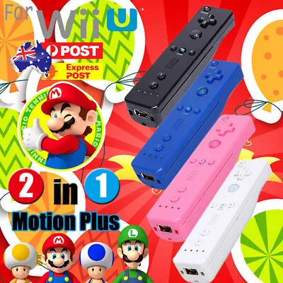 Motion Plus Wireless Remote Controller / Nunchuck For Nintendo Wii Wii U Games • $18.99