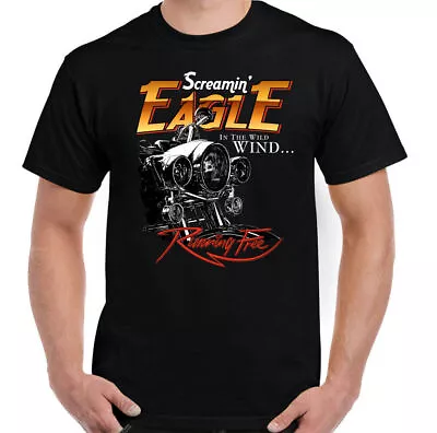 MOTORCYCLE T-SHIRT Biker Motorbike Tattoo Screamin Eagle Cafe Racer Chopper Tee • £10.99