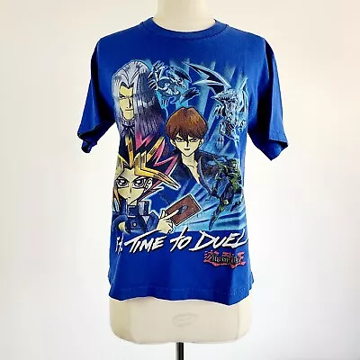 Vintage 1996 Yugioh Anime Graphic T-Shirt Blue Youth Lg Y2k  • $52.50