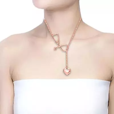 Stethoscope Necklace Nursing Jewelry  Doctor Stethoscope Pendant Nurse Day • $14.84