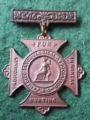 Edwardian Era Proficiency In Mental Nursing Medal Lillian Bateman. • £18