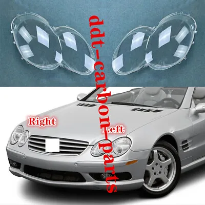 Pair For Mercedes W230/R230 SL500 SL600 2003-08 LH&RH Headlight Lens Cover+Glue • $296.99