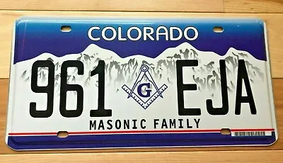 Colorado Masonic Family License Plate • $29.99