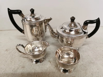 £34.99 • Buy Viners Of Sheffield Alpha Silver Plate Four Piece Tea Set