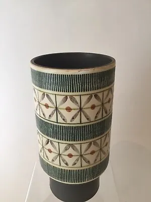 £32 • Buy Vintage Langley Mill Pottery Sycamore Hand Painted 1960's Cylinder Vase