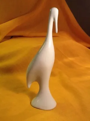 NAAMAN Porcelain White Stork Bird Figurine Israel Mid-Century - Marked Vintage  • $49.85