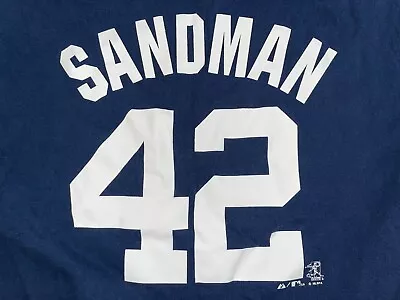 Majestic NY Yankees Mariano Rivera Enter Sandman T-Shirt Vintage Modell's Rare • $89.99
