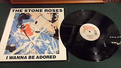 The Stone Roses I Wanna Be Adored 12 Inch Single / EP UK 1st Press [VG+ AMBER • £50