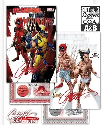 🔥  Deadpool Wolverine WWIII #1 PRESALE SIGNED J Scott Campbell Variant Set 🔥  • $179.99